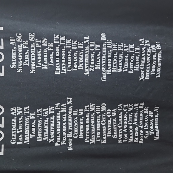 Taylor Swift The Eras Tour T-Shirt Official Concert Cities 2023-2024-Size Medium - Picture 11 of 12